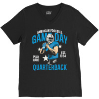 Football Game Day Quarterback 209 Football Player V-neck Tee | Artistshot