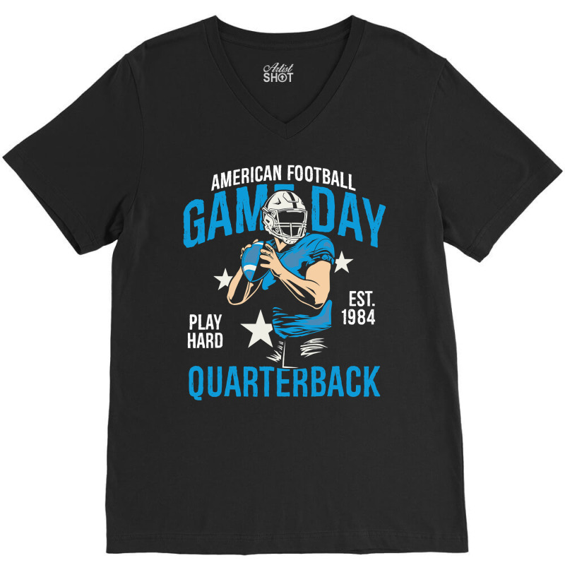 Football Game Day Quarterback 209 Football Player V-Neck Tee by hopelessoon | Artistshot