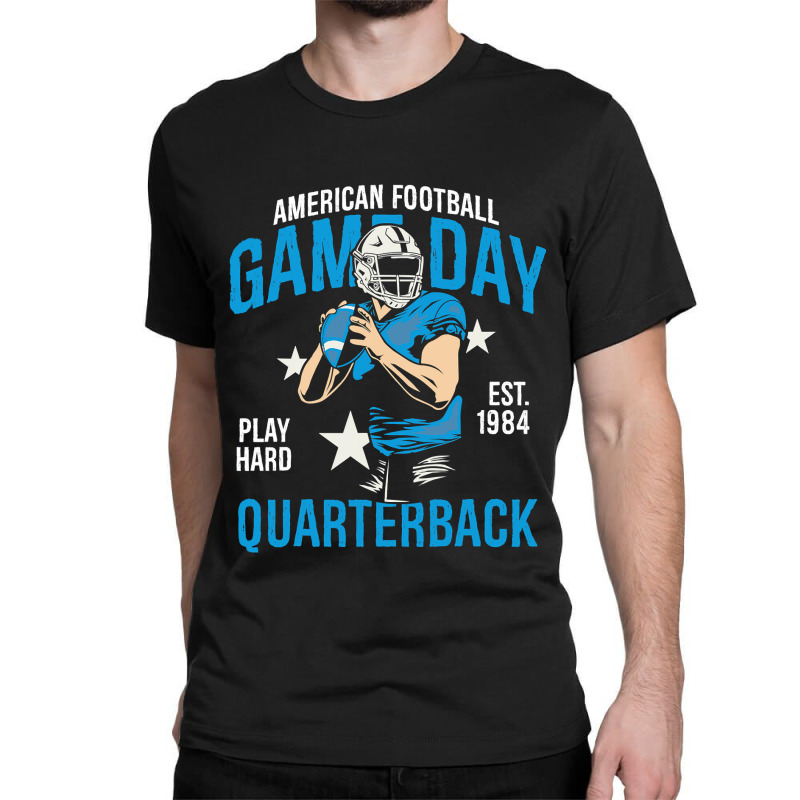 Football Game Day Quarterback 209 Football Player Classic T-shirt by hopelessoon | Artistshot