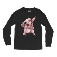 Cool Dabbing Pig Funny Hip Hop Boar Dancing Hog Pet Gift Premium Long Sleeve Shirts | Artistshot