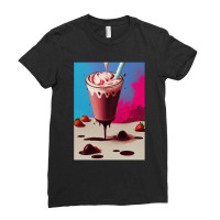 Strawberry Milkshake Ladies Fitted T-shirt | Artistshot