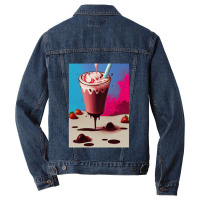 Strawberry Milkshake Men Denim Jacket | Artistshot