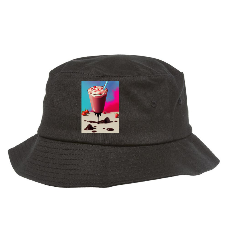 Strawberry Milkshake 2 Bucket Hat by AllenSCrowley | Artistshot