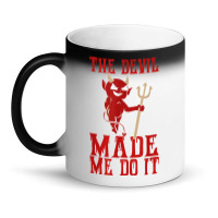 The Devil Made Me Do It Satan Trident Spear Halloween Season T Shirt Magic Mug | Artistshot