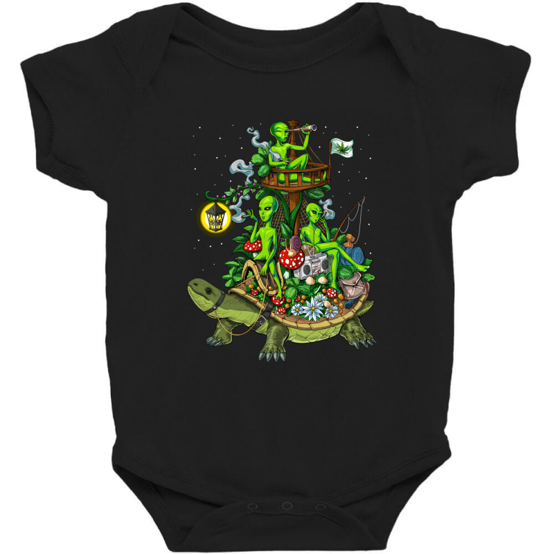 Psychedelic Aliens Trip Baby Bodysuit | Artistshot