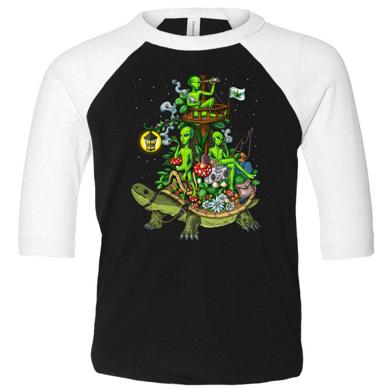 Psychedelic Aliens Trip Toddler 3/4 Sleeve Tee | Artistshot