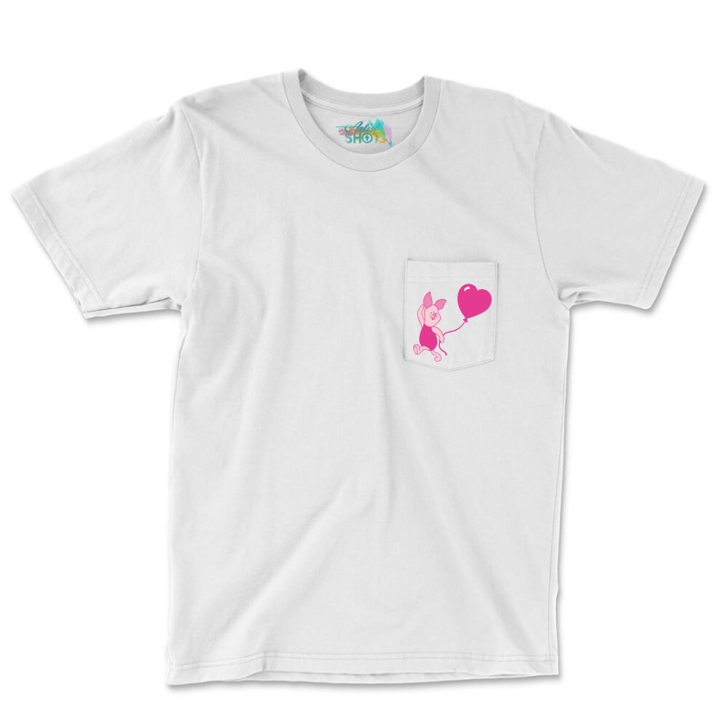 Piglet With Heart Pocket T-Shirt by creaker | Artistshot