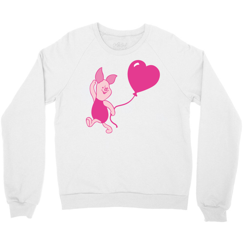 Piglet With Heart Crewneck Sweatshirt by creaker | Artistshot