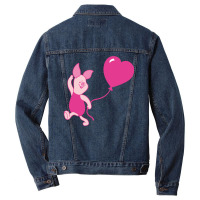 Piglet With Heart Men Denim Jacket | Artistshot