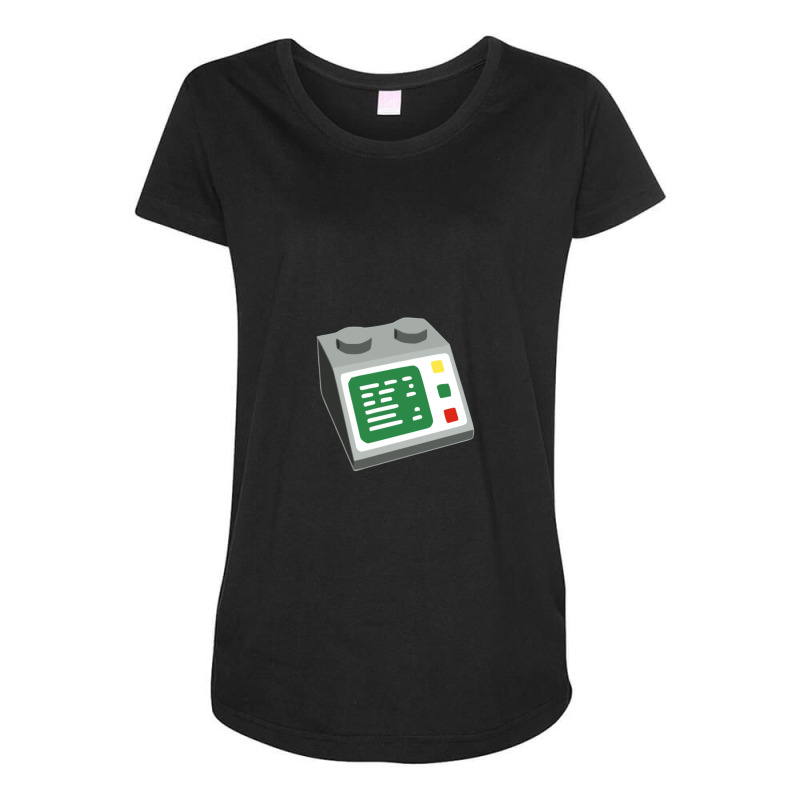 Toy Brick Computer Console Maternity Scoop Neck T-shirt by ElenaMCartasegna | Artistshot