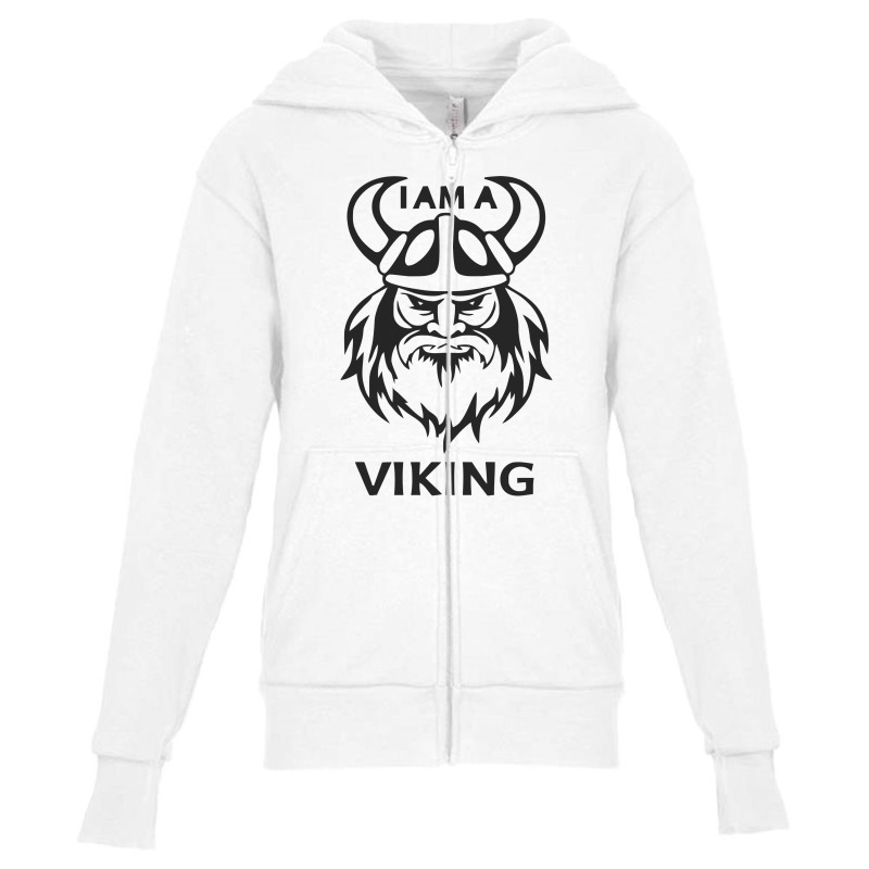 I Am A Viking Funny Youth Zipper Hoodie | Artistshot