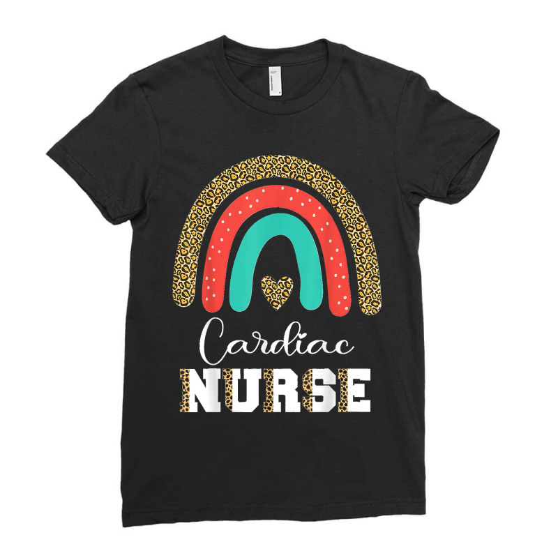 Cardiac Nurse Leopard Cardiologist Graduation Cardiology Ladies Fitted T-Shirt by ENIDLWHITE | Artistshot