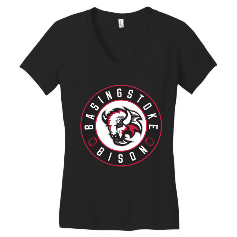 The Basingstoke Bison Women's V-Neck T-Shirt by DemetriusWatkinsSr | Artistshot