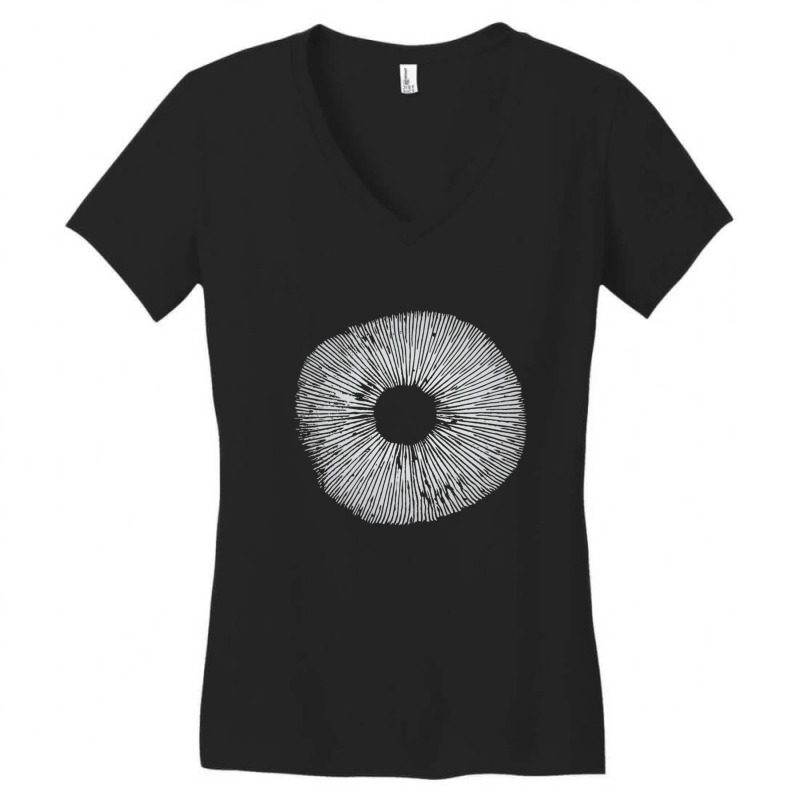 Mycology Mushroom Spore Print Art Women's V-Neck T-Shirt by JeremyMychalHoffman | Artistshot