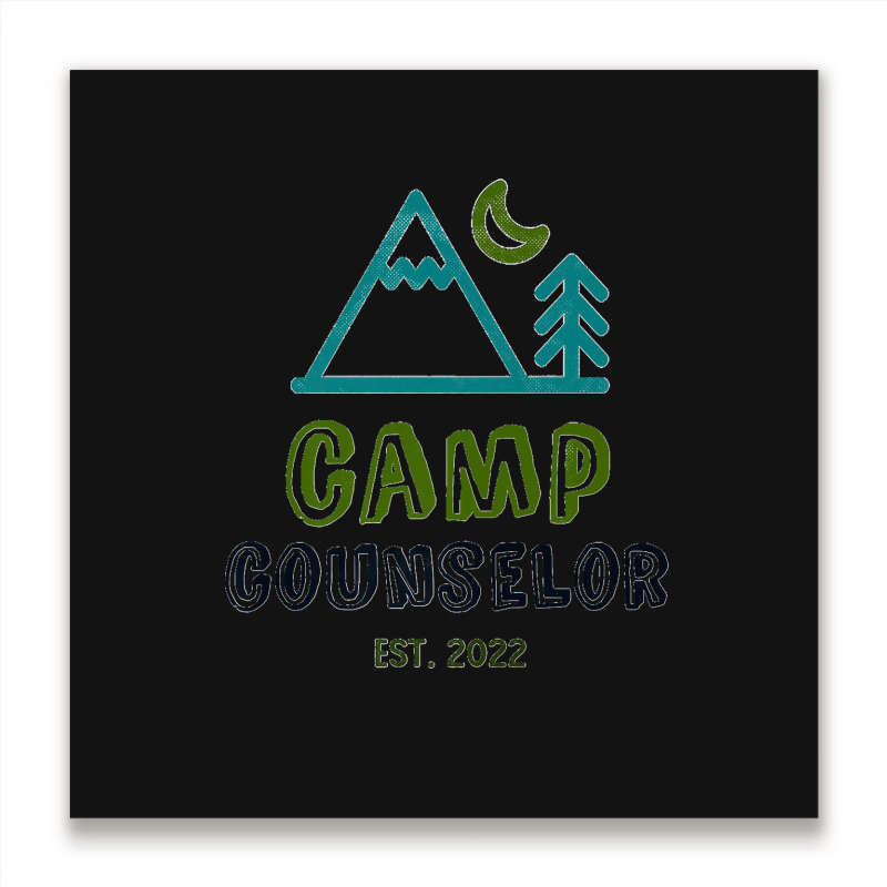 Camp Counselor 2022 Summer Teacher Instructor Coach Crew Premium Metal Print Square | Artistshot