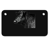 Bullheaded Cow Lover Funny Country Farm Style Sarcasm Motorcycle License Plate | Artistshot