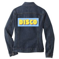 Disco Display Banner Ladies Denim Jacket | Artistshot