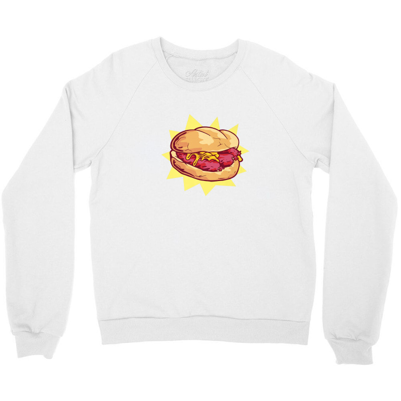 Sausage Sandwich Fast Food Crewneck Sweatshirt by beastonkriss | Artistshot