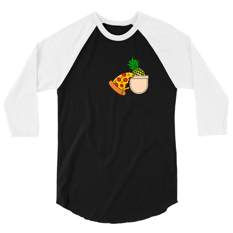 Pizza Loves Pineapple Funny Pizza Lovers 3/4 Sleeve Shirt | Artistshot