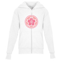 Cute Pink Sakura Youth Zipper Hoodie | Artistshot