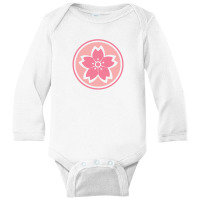 Cute Pink Sakura Long Sleeve Baby Bodysuit | Artistshot