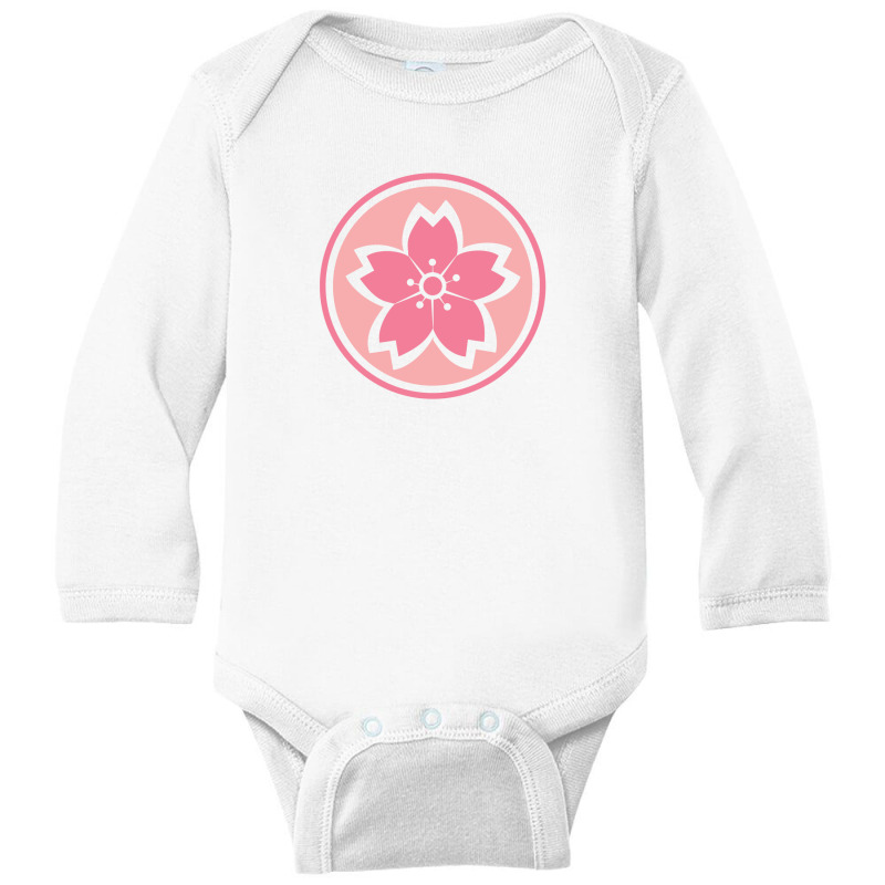 Cute Pink Sakura Long Sleeve Baby Bodysuit by sharro88 | Artistshot