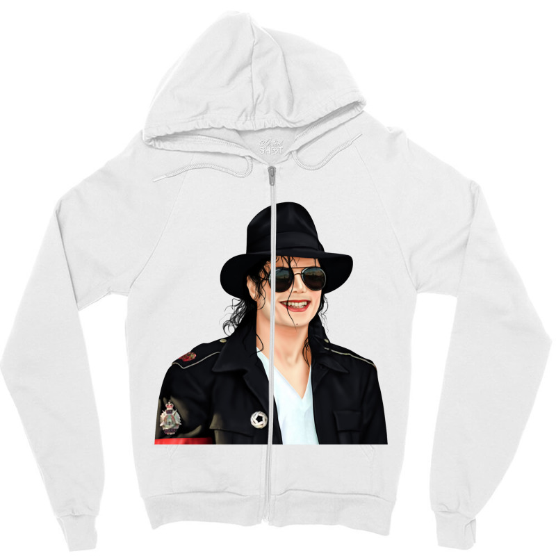 The King Of Pop Zipper Hoodie by sweet_spot | Artistshot