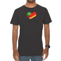 Just Build It Blocks Bricks Building Blocks Toy Vintage T-shirt | Artistshot