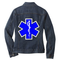 Small Caduceus Symbol Of Medicine Doctor Medical Staff Medic Ladies Denim Jacket | Artistshot