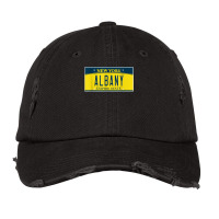 Albany Ny New York Upstate Capital Hometown License Plate T Shirt Vintage Cap | Artistshot