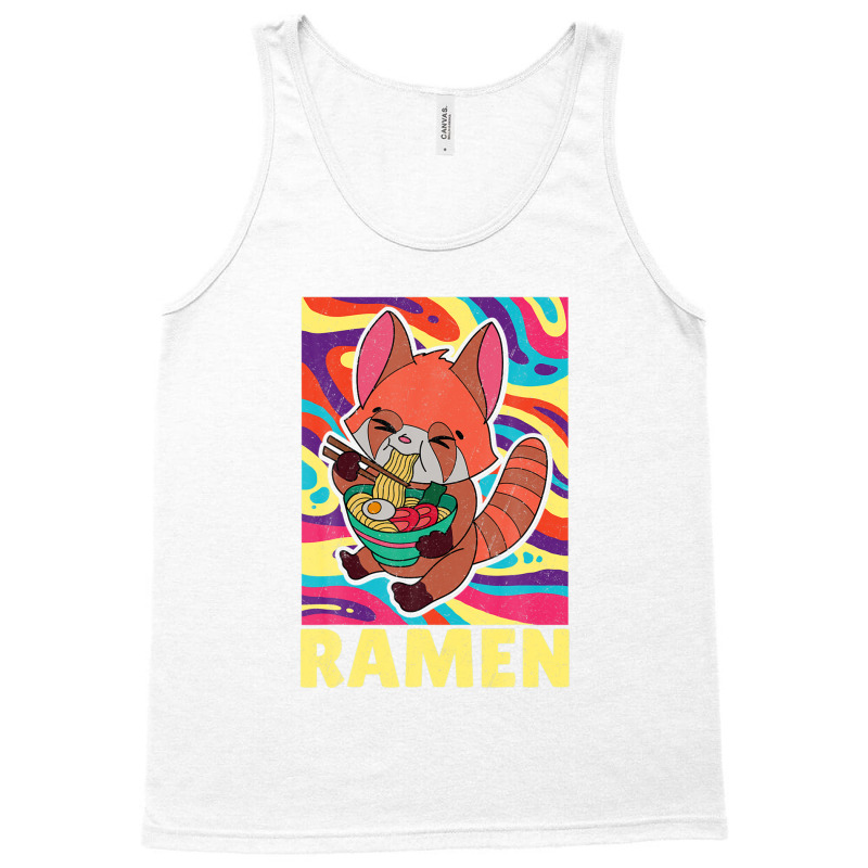 Red Panda Ramen Noodle Japan Cuisine Japanese Asian Food Tank Top by beastonkriss | Artistshot