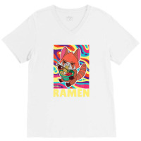 Red Panda Ramen Noodle Japan Cuisine Japanese Asian Food V-neck Tee | Artistshot