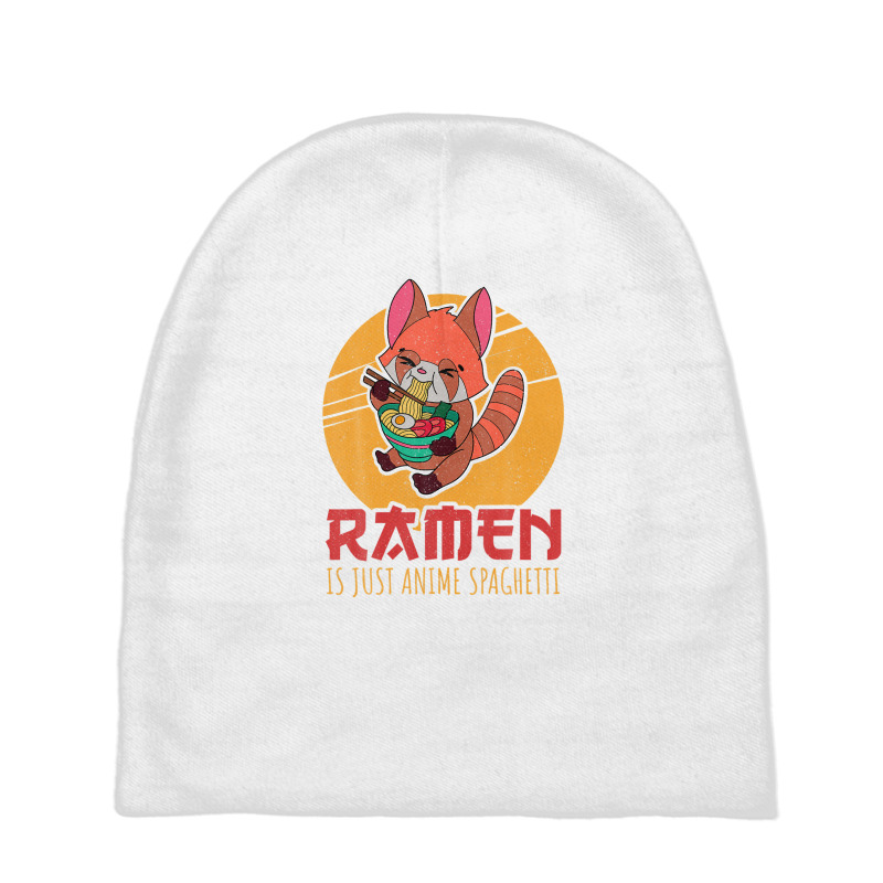 Red Panda Ramen Noodle Japan Cuisine Japanese Asian Food Baby Beanies by beastonkriss | Artistshot