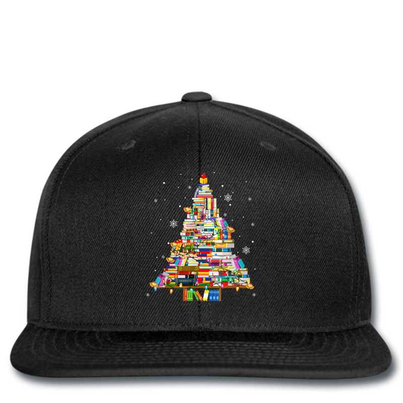 Christmas Library Tree Lights For Librarian And Book Lover T Shirt Printed hat by daniadsu0smyrl | Artistshot