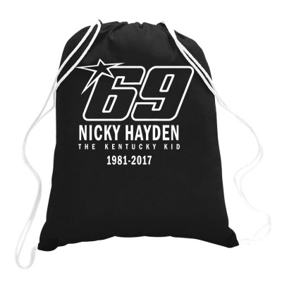 Nicky Hayden 69 Drawstring Bags Designed By Blackheart