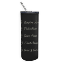 Sola Scriptura Protestant Christian Reformation 5 Solas Skinny Tumbler | Artistshot