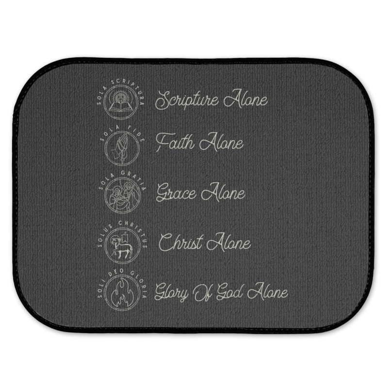 Sola Scriptura Protestant Christian Reformation 5 Solas Rear Car Mat | Artistshot