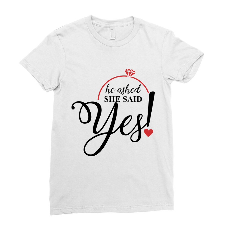 Finally Yes Ladies Fitted T-Shirt by Ale Ceconello | Artistshot