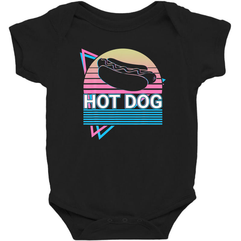 Hot Dog Sandwich Hotdog Retro Baby Bodysuit by beastonkriss | Artistshot