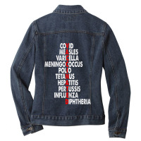 Vaccinated Ladies Denim Jacket | Artistshot