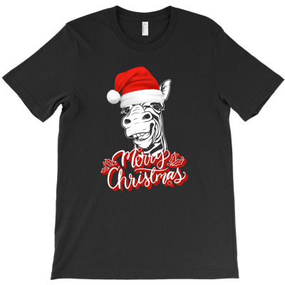 Merry Christmas Zebra T-shirt Designed By Zeynep Utlu