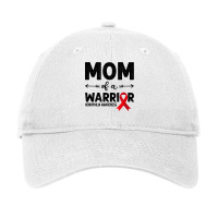 Mom Of A Warrior, Red Ribbon Hemophilia Awareness T Shirt Adjustable Cap | Artistshot