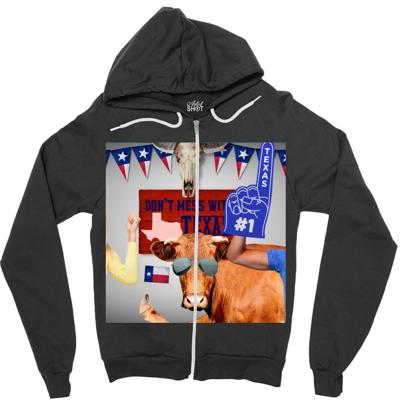 Let's Party At Texas Zipper Hoodie by sweet_spot | Artistshot