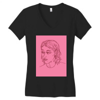 Fletcher Shears Drawing (pink) Premium Scoop Women's V-neck T-shirt | Artistshot