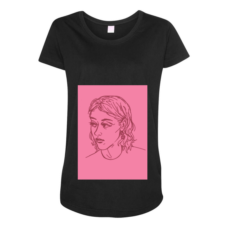 Fletcher Shears Drawing (pink) Premium Scoop Maternity Scoop Neck T-shirt by FRITZAUL | Artistshot