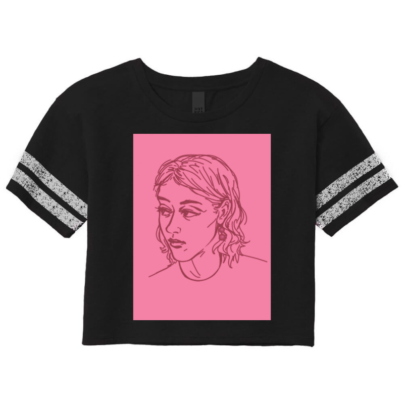 Fletcher Shears Drawing (pink) Premium Scoop Scorecard Crop Tee by FRITZAUL | Artistshot