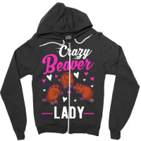 Beaver T  Shirt Crazy Beaver Lady T  Shirt Zipper Hoodie | Artistshot