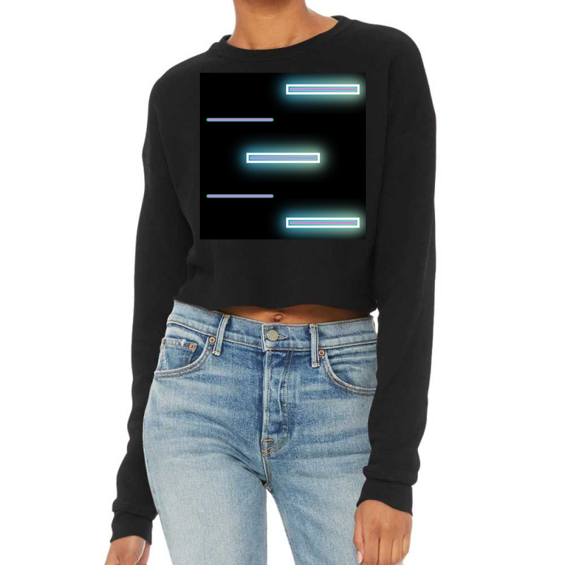 Glow Light Neon Light Background. Metaverse Or Futuristic Neon Design Cropped Sweater by American choice | Artistshot