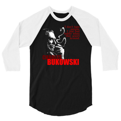 Charles Bukowski 3/4 Sleeve Shirt Designed By Lyly