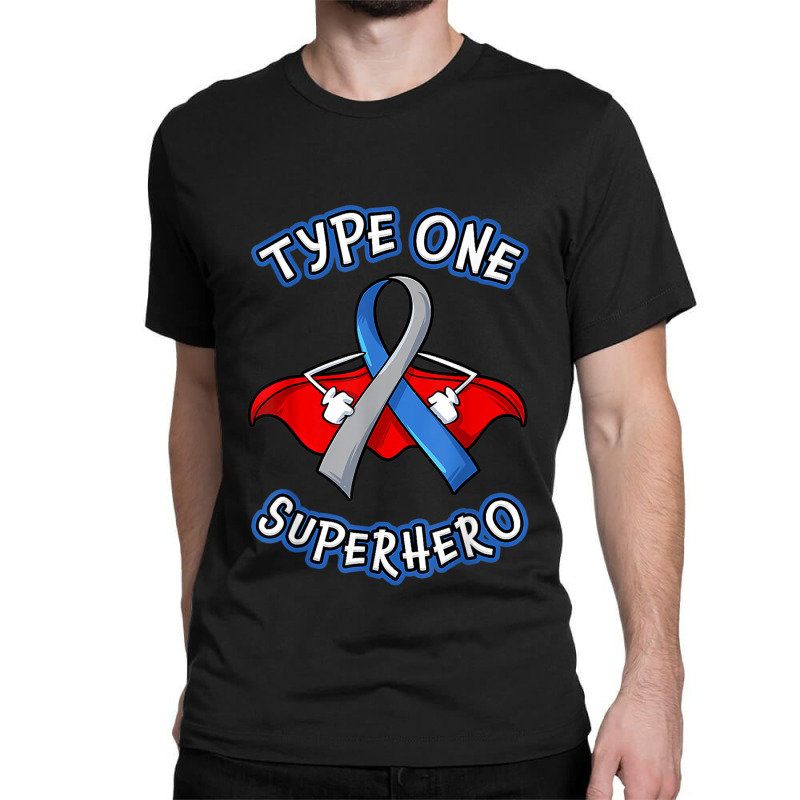 Type 1 Diabetes Superhero Awareness Gift Diabetic Boys Girls Classic T-shirt by NormMoskop | Artistshot